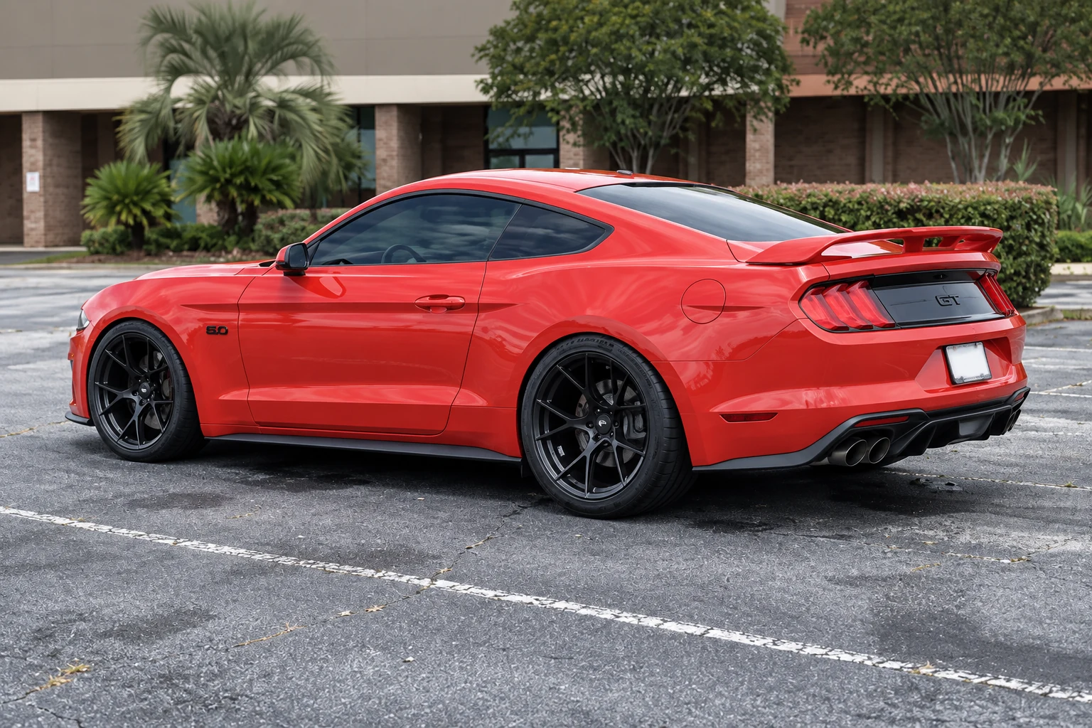 AI-generated view of a 2019 Ford Mustang GT PP1 with Project 6GR Ten wheels