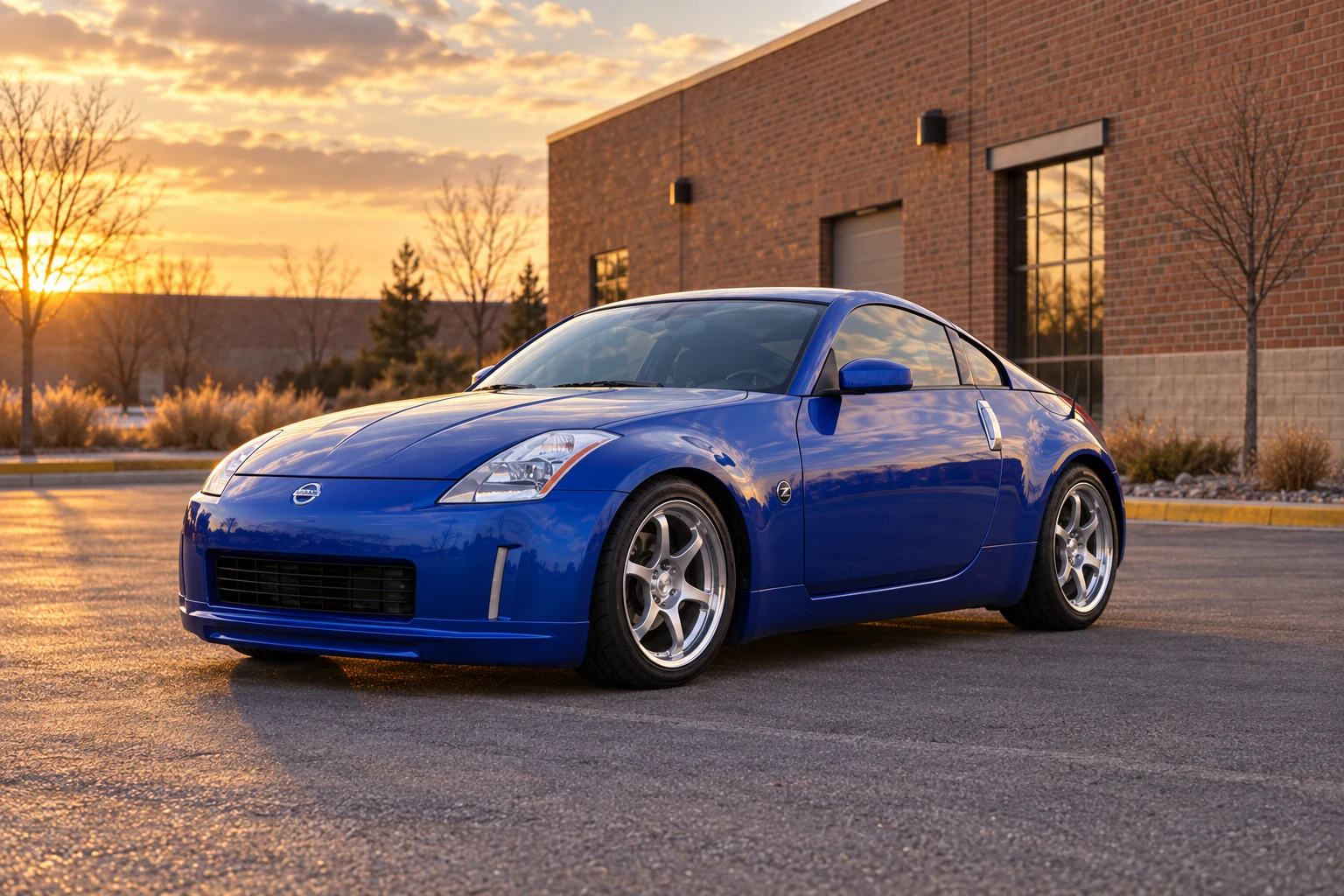 AI-generated view of a 2003 Nissan 350Z with SSR Comp-H wheels