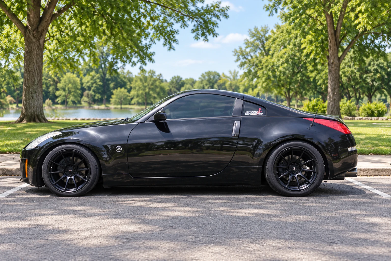 AI-generated view of a 2006 Nissan 350Z Enthusiast with XXR 527 wheels