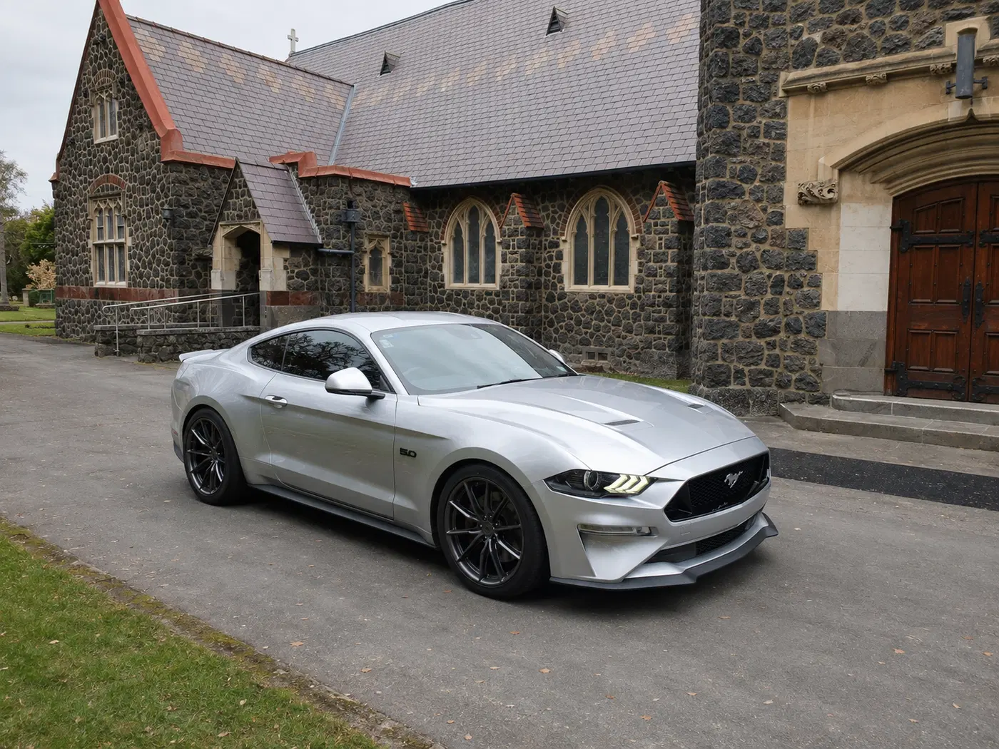 AI-generated view of a 2020 Ford Mustang GT Premium PP1 with Niche Rainier wheels