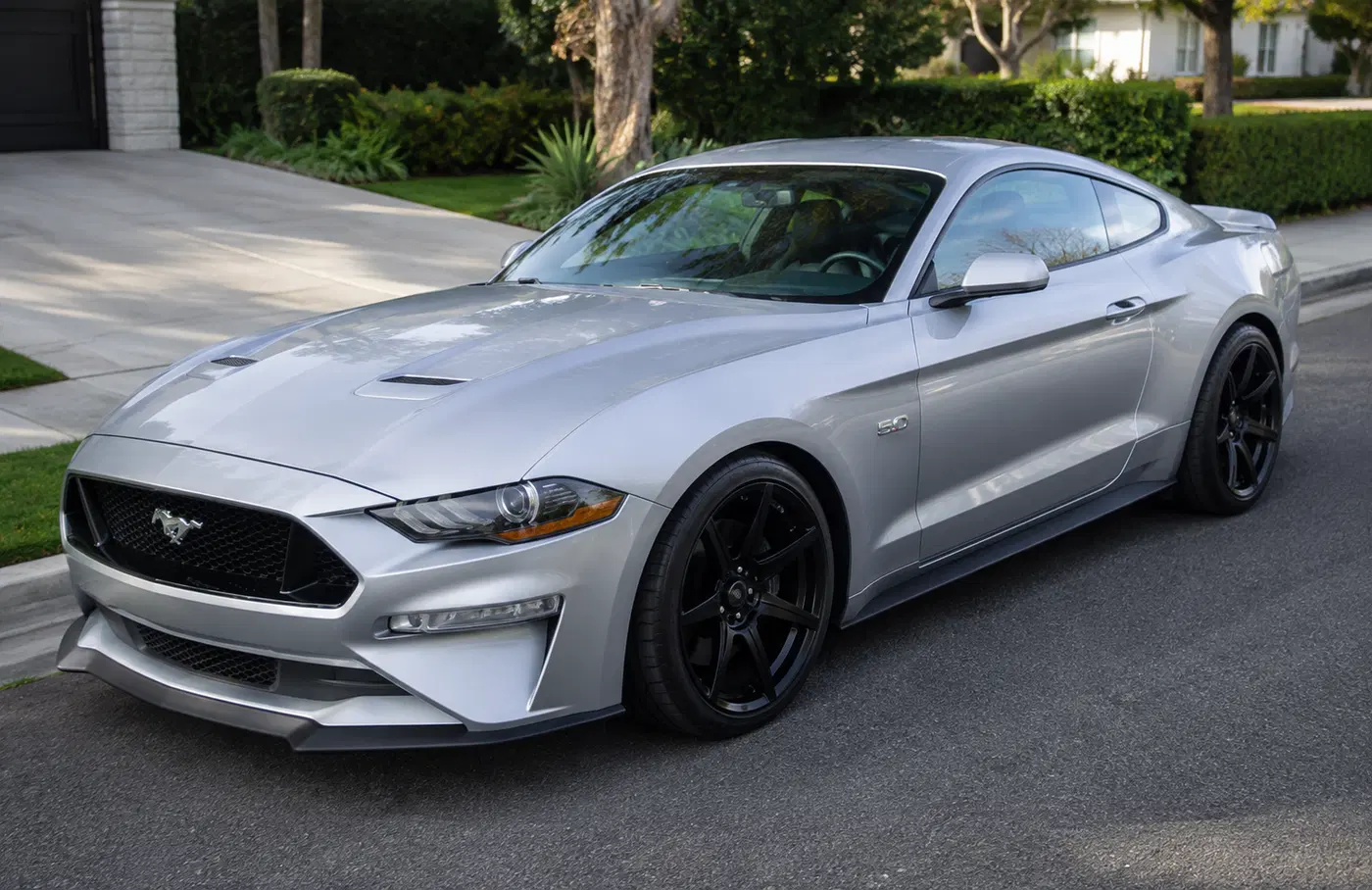 AI-generated view of a 2020 Ford Mustang GT PP1/A10 with Project 6GR SEVEN wheels