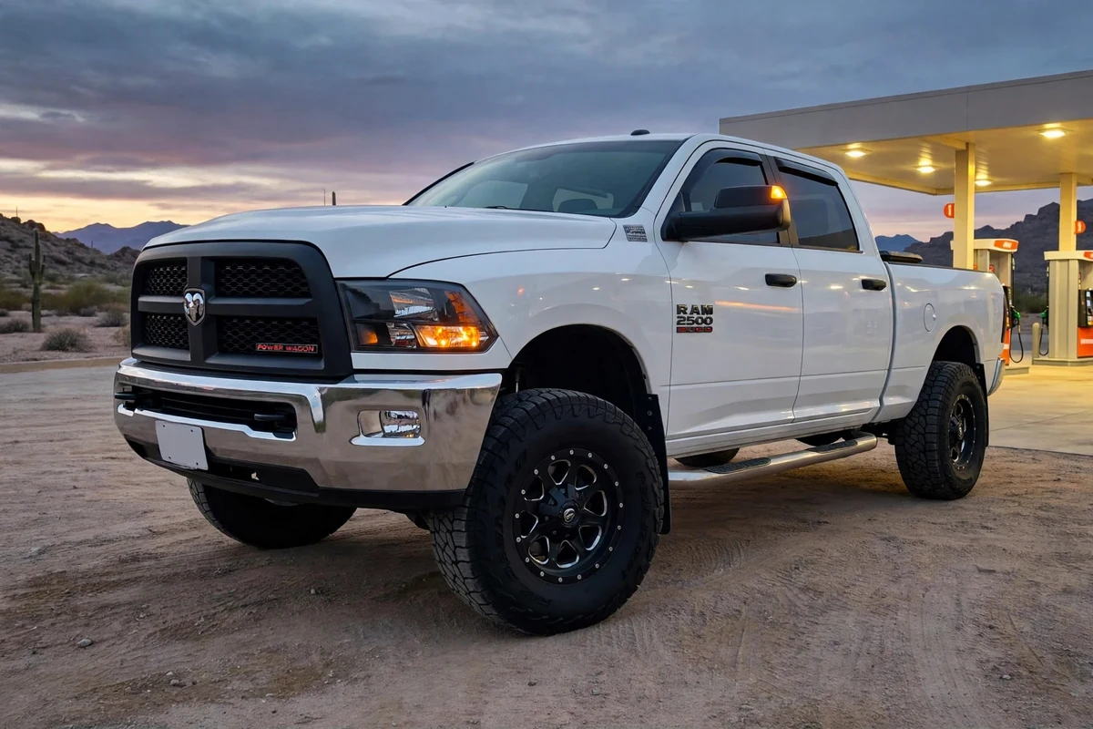 AI-generated view of 2015 Dodge Ram 2500 on Fuel Boost
