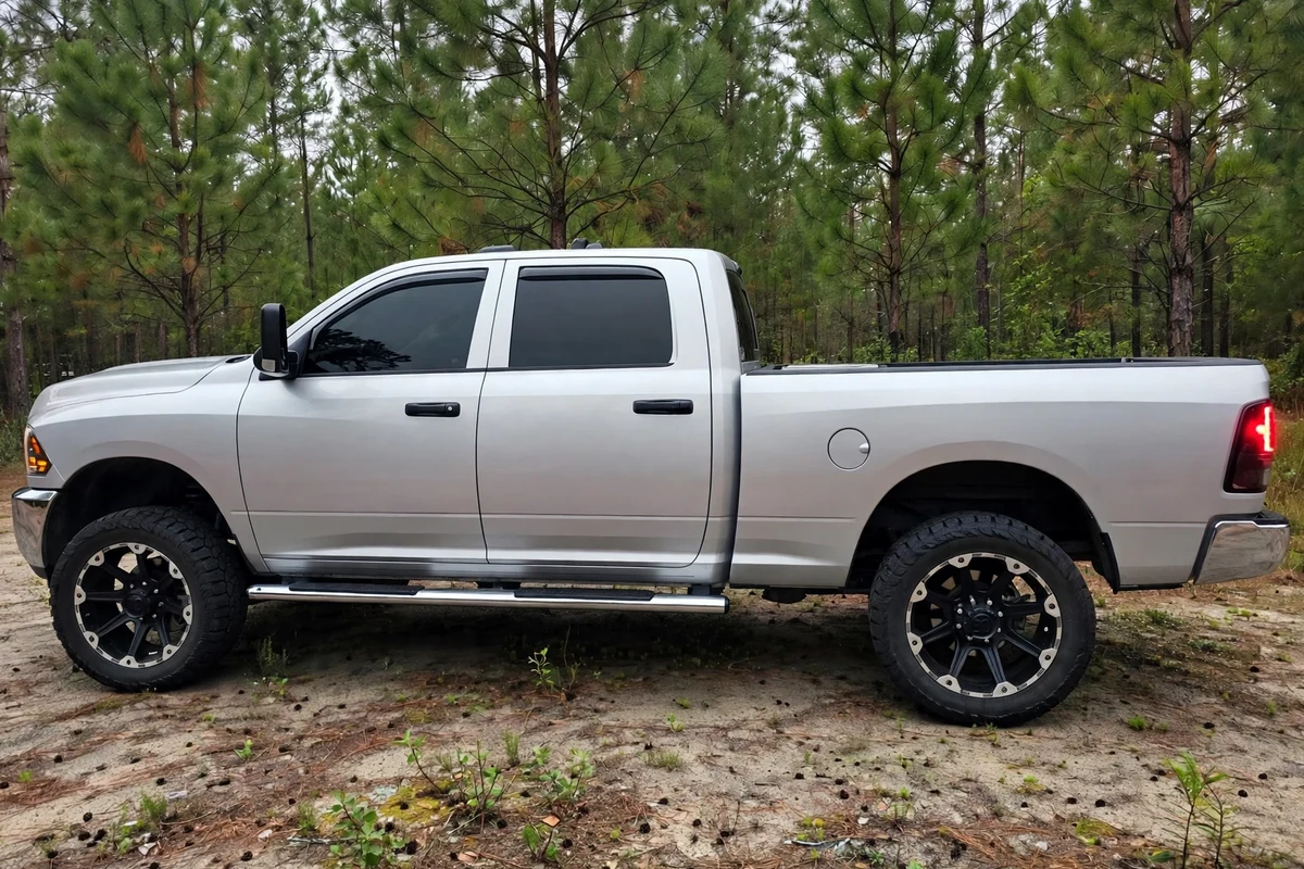 AI-generated view of a 2016 Dodge Ram 2500 with DC Torque wheels