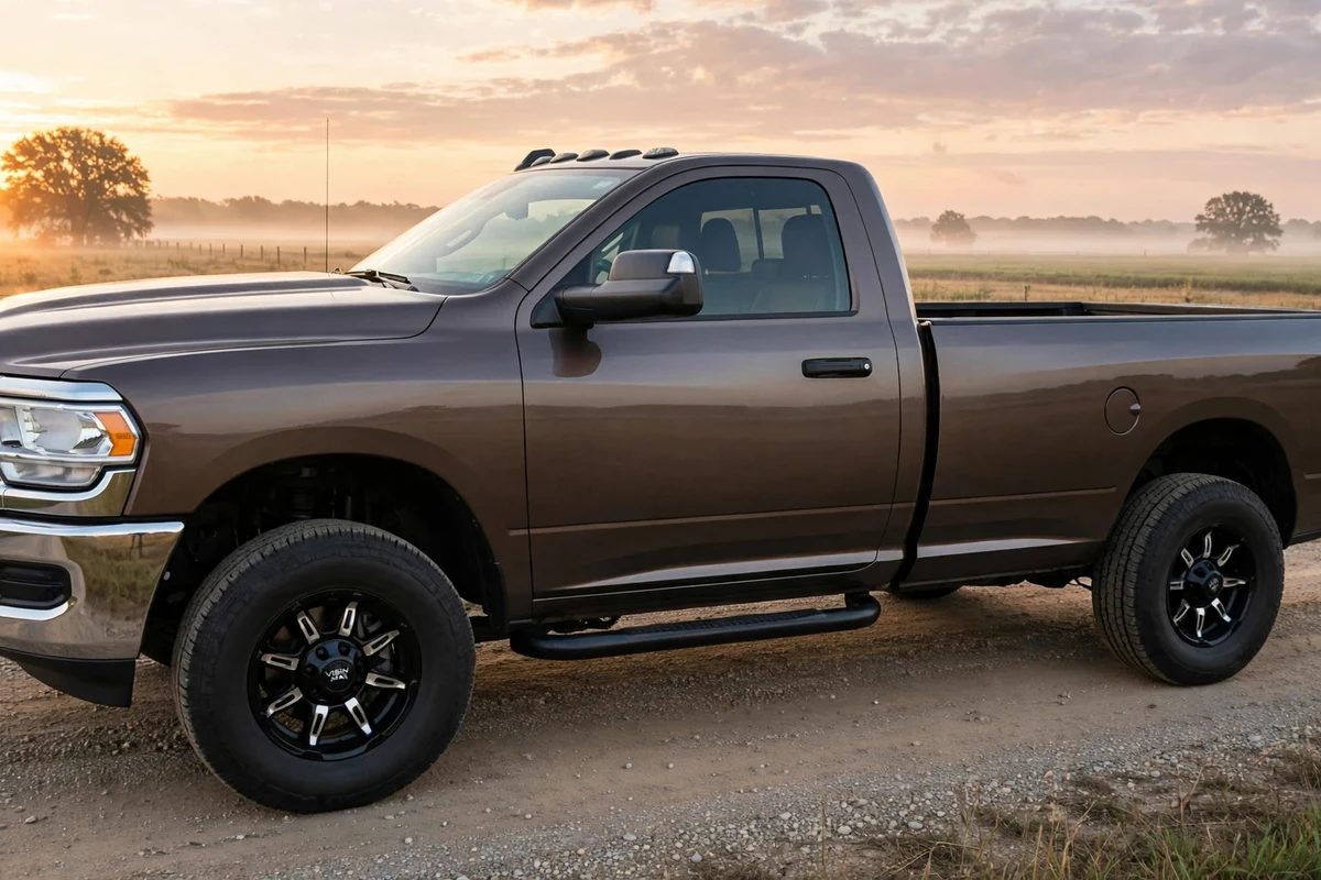 AI-generated view of a 2020 Dodge Ram 2500 with Vision Manic wheels