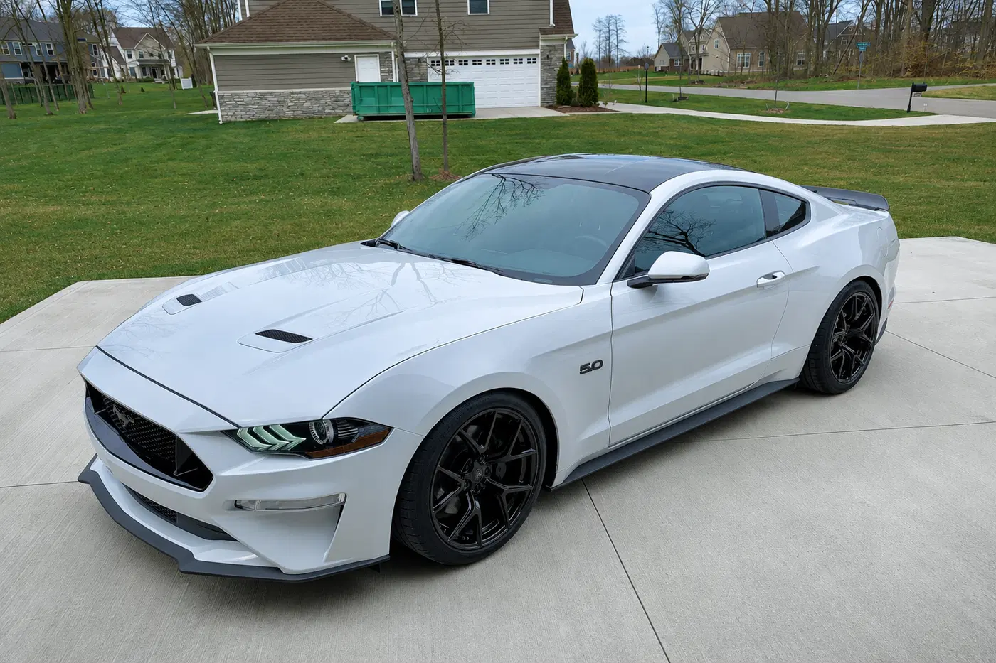 AI-generated view of a 2019 Ford Mustang GT Premium A10 with SVE SP2 wheels