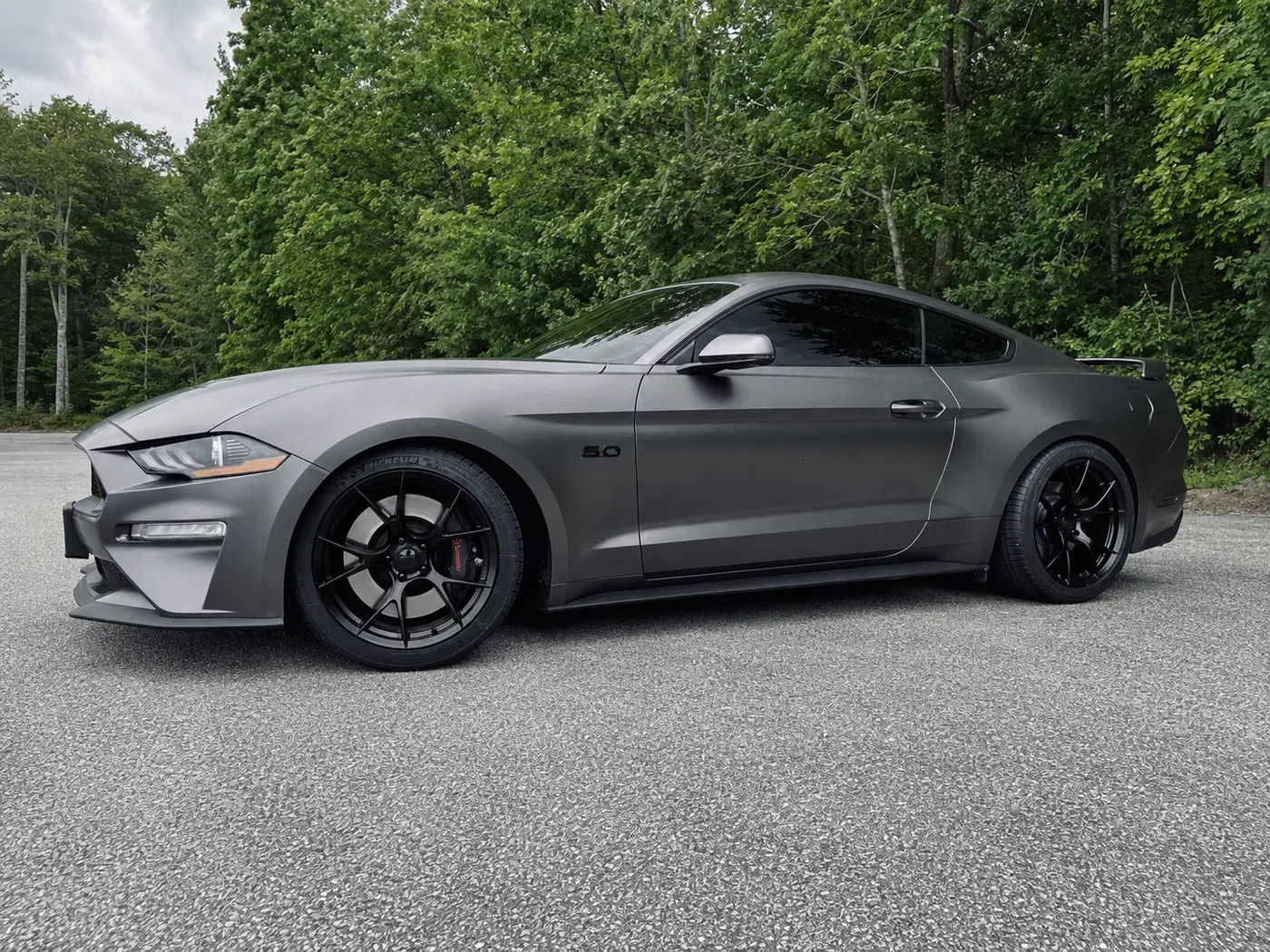 AI-generated view of a 2020 Ford Mustang GT Premium PP1 with Project 6GR TEN wheels