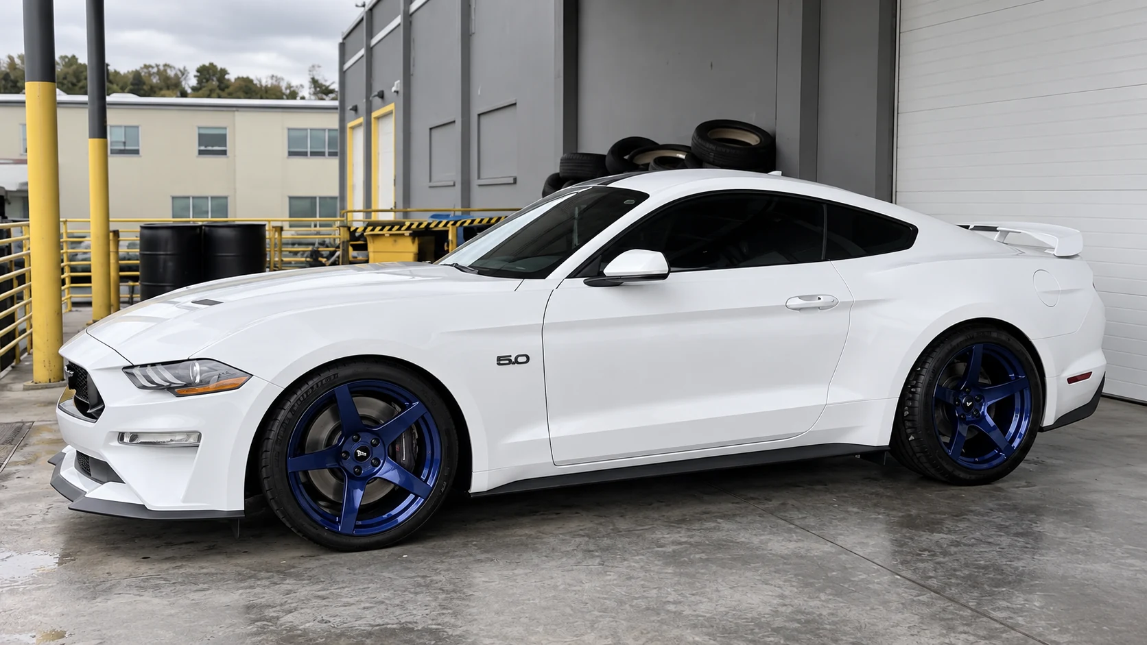 AI-generated view of a 2021 Ford Mustang GT PP1 with Project 6GR 5-spoke wheels