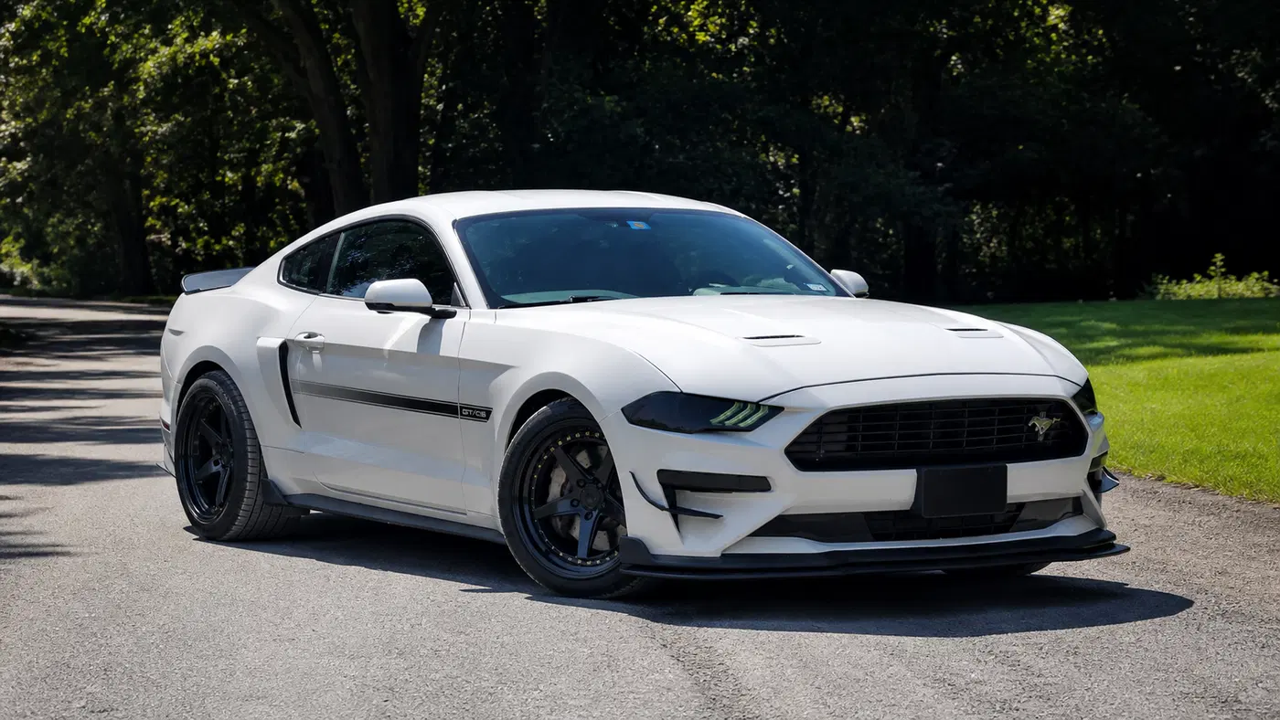 AI-generated view of a 2019 Ford Mustang GT/CS with Aodhan DS05 wheels