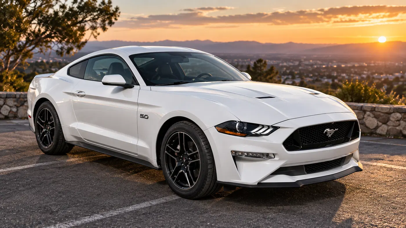 AI-generated view of a 2018 Ford Mustang GT 301A with SVE N/A wheels