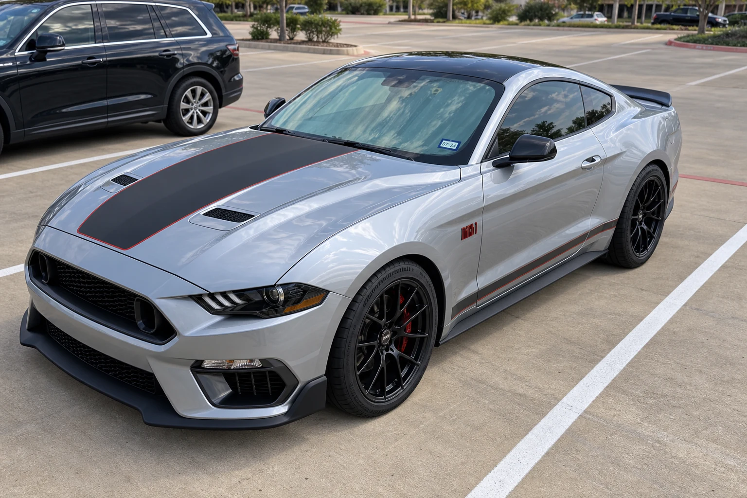 AI-generated view of a 2023 Ford Mustang Mach 1 with APEX VS-5RS wheels