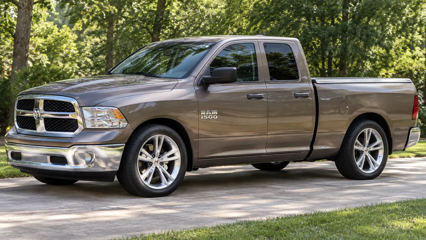 AI-generated view of a 2016 Dodge Ram 1500 with Hurst Stunner wheels