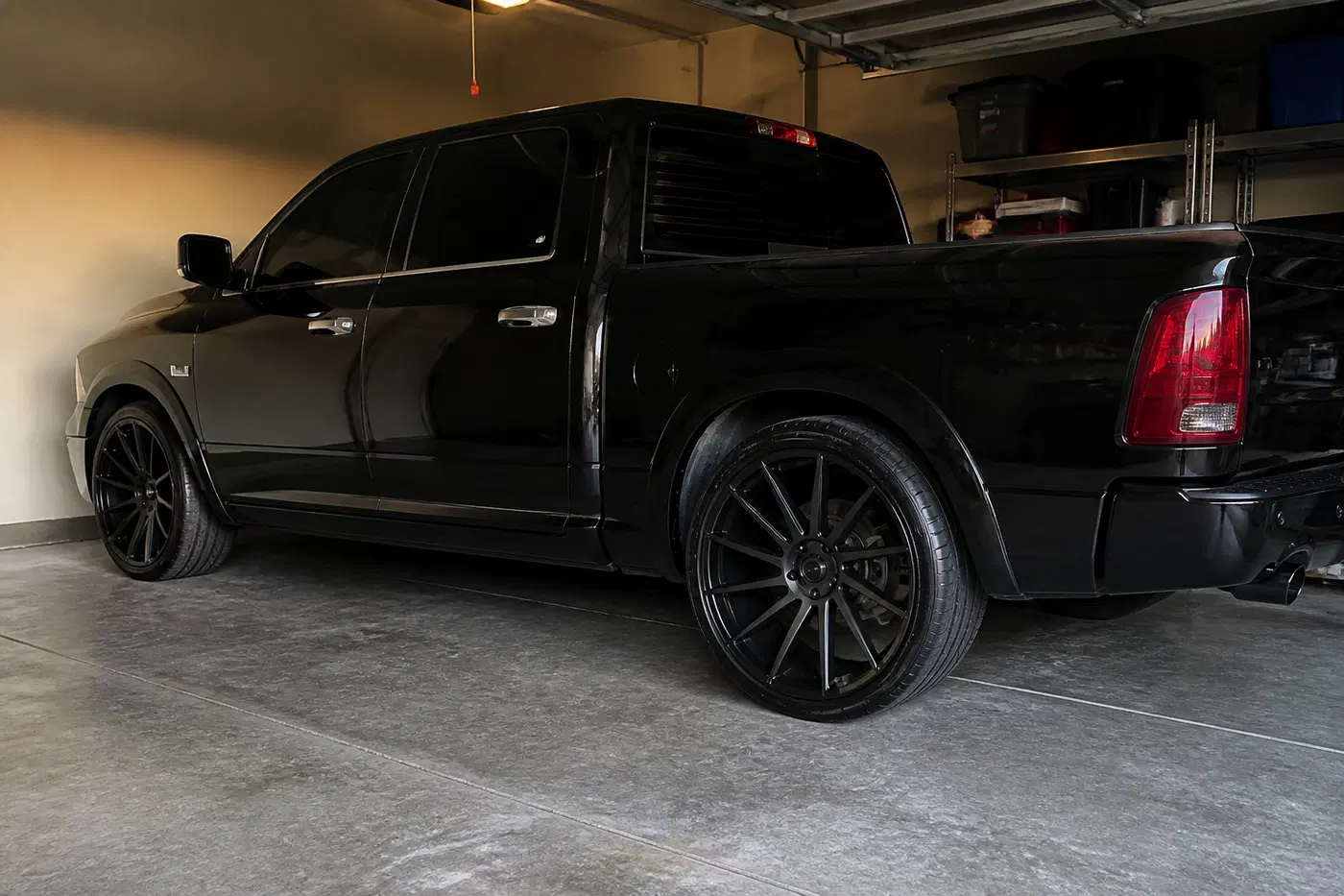 AI-generated view of a 2011 Dodge Ram 1500 with DUB Chedda DDT wheels