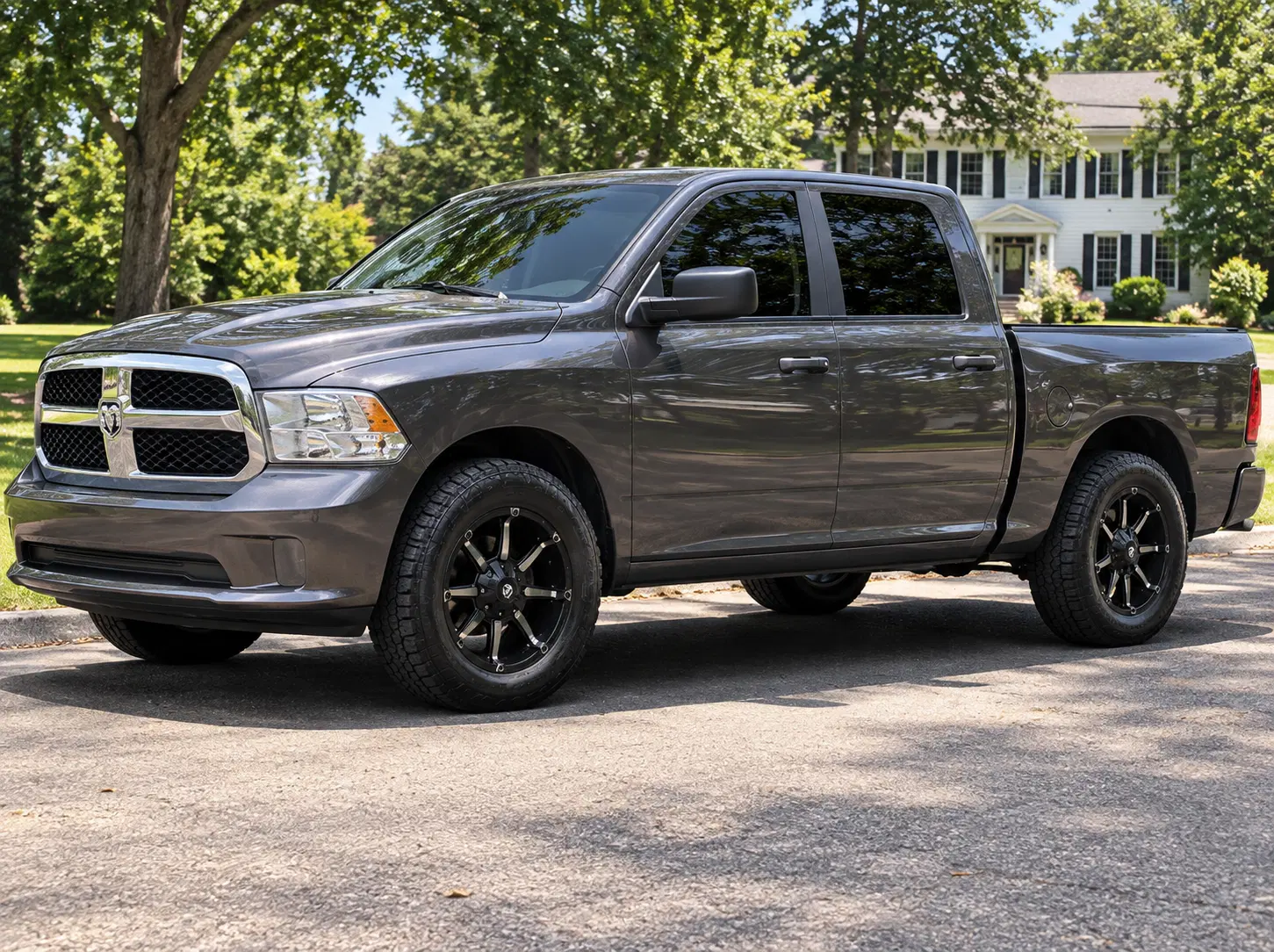 AI-generated view of a 2015 Dodge Ram 1500 with Fuel Coupler wheels