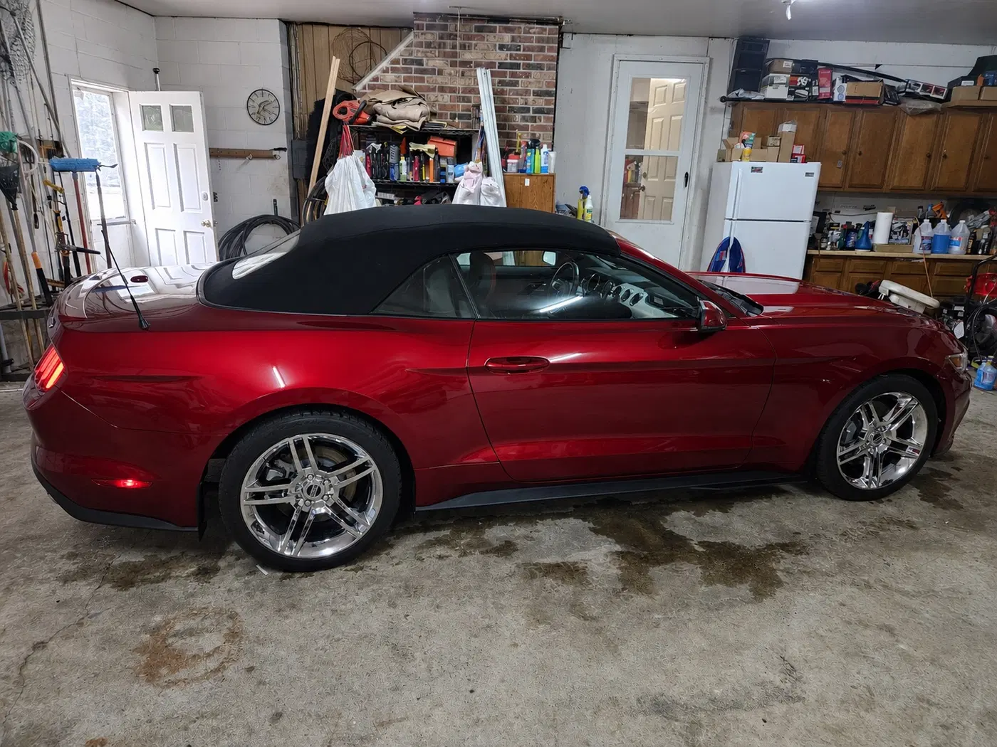 AI-generated view of 2017 Ford Mustang GT Convertible on American Muscle 2010 Shelby replica