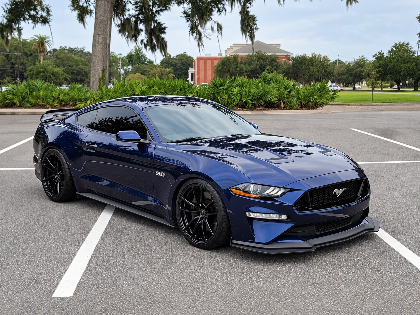 AI-generated view of a 2018 Ford Mustang GT PP with Velgen VF5 wheels