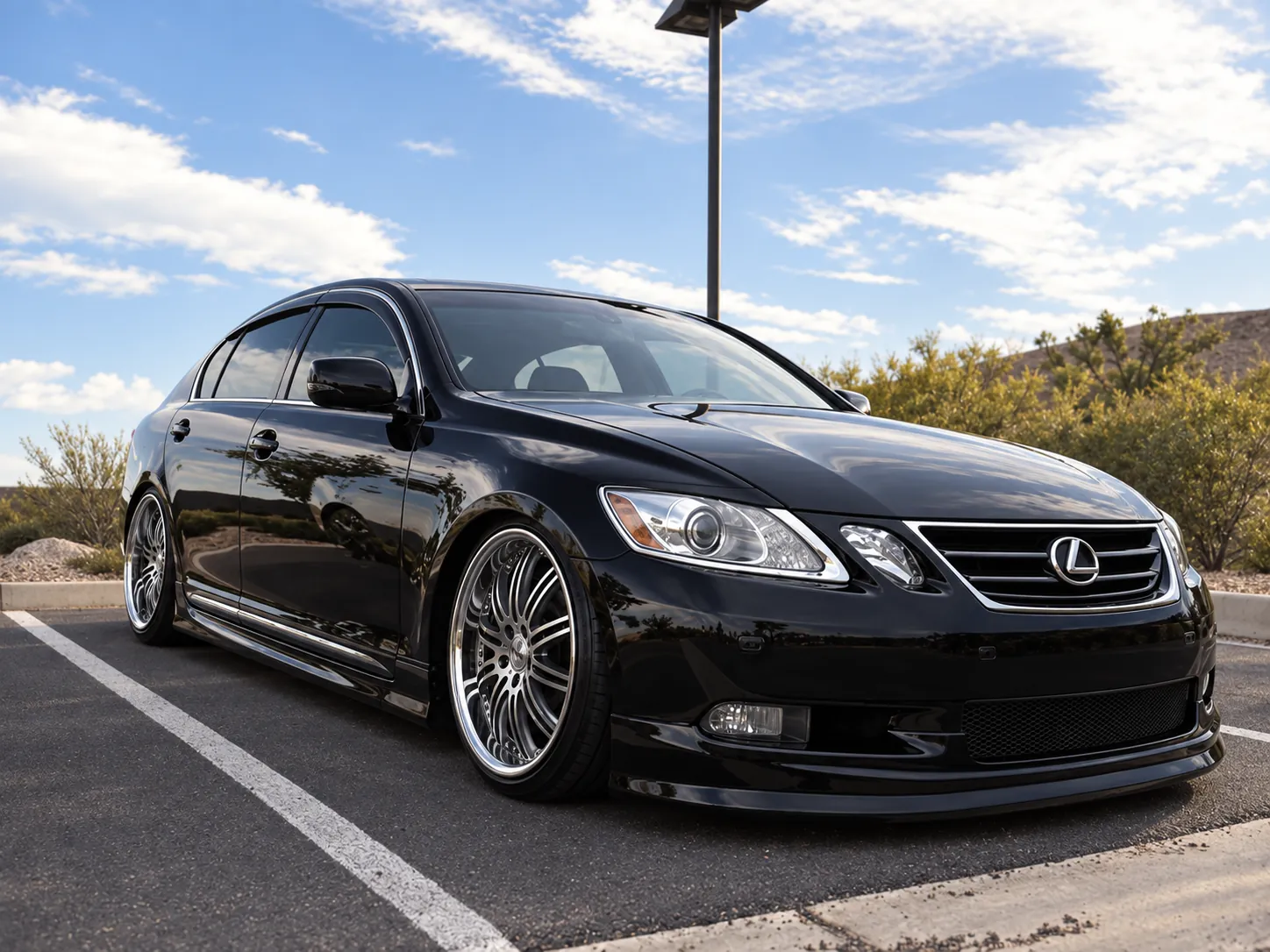 AI-generated view of a 2006 Lexus GS300 with Axis Executive wheels