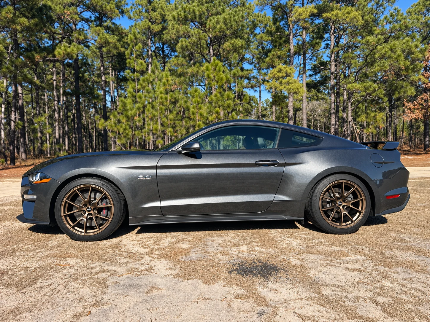AI-generated view of a 2019 Ford Mustang GT PP1 401A with APEX VS-5 wheels