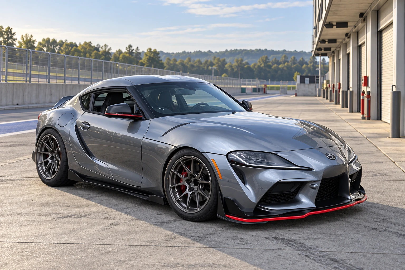 AI-generated view of a 2020 Toyota GR Supra with Forgeline GA1R wheels