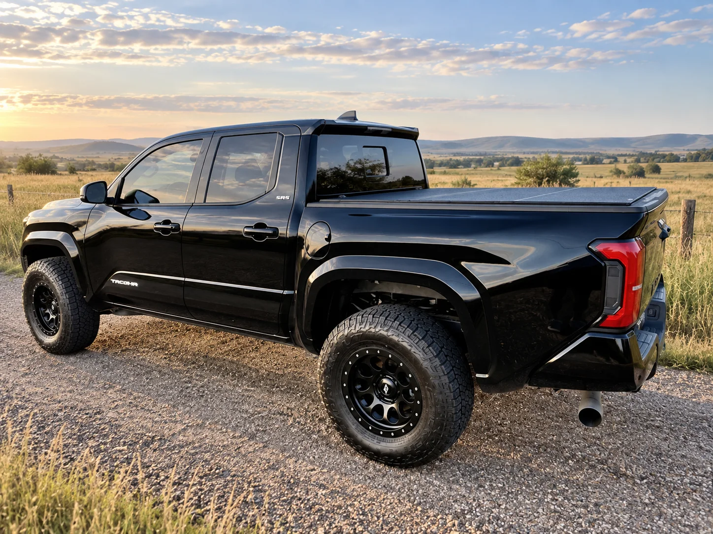 AI-generated view of a 2025 Toyota Tacoma SR5 4WD with SCS Ray10 wheels