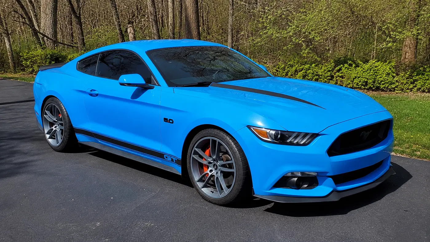 AI-generated view of a 2017 Ford Mustang GT Premium PP with SVE GT7 wheels