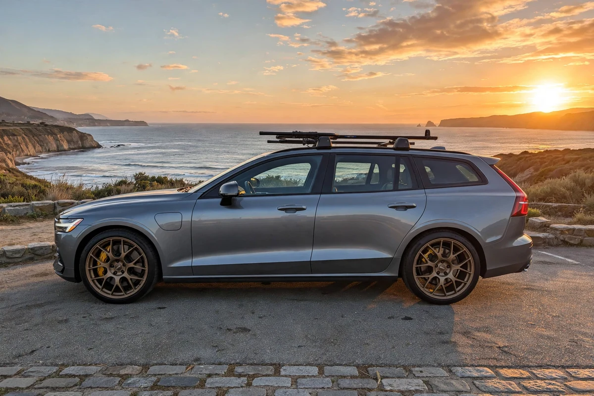 AI-generated view of 2020 Volvo V60 on BBS XR