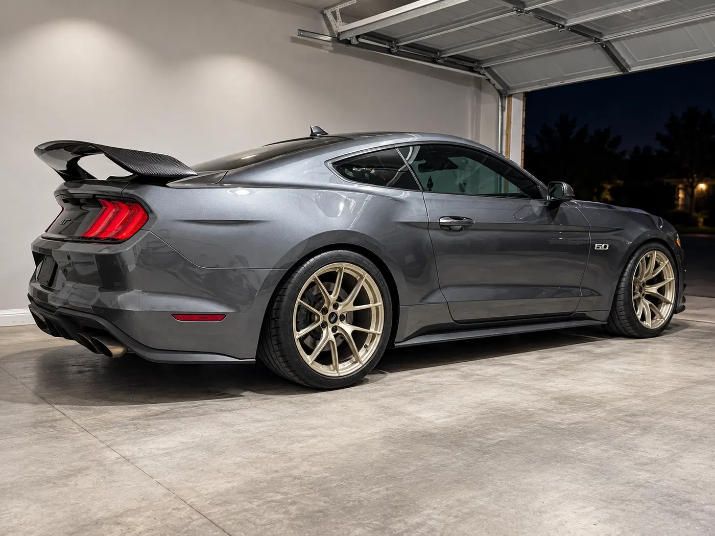 AI-generated view of a 2022 Ford Mustang GT Premium 401A PP1 M6 with APEX VS-5RS wheels